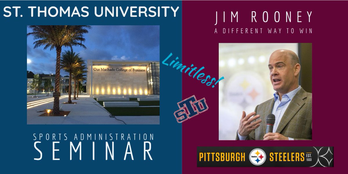 Excited to listen to Jim Rooney (<a href="/ADiffWay2Win/">Jim Rooney</a>) of the <a href="/steelers/">Pittsburgh Steelers</a> speaking to <a href="/StThomasUniv/">St. Thomas University</a> <a href="/STUSPOAD/">@STUSPOAD</a> seminar students tonight via zoom on his book "A Different Way to Win" and other topics with <a href="/LauraCTodd/">Laura Courtley-Todd</a>
 and Professor Ted Abernethy.