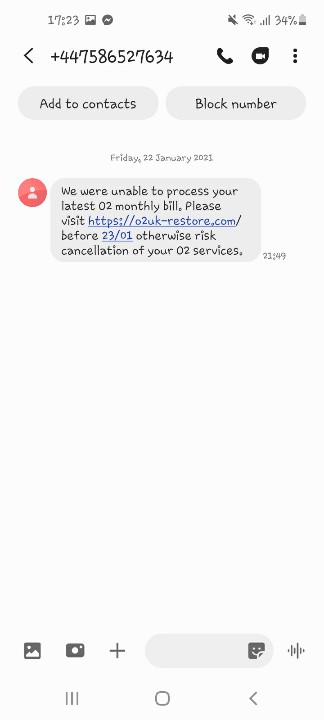 linzmufc's tweet image. Scam! @o2