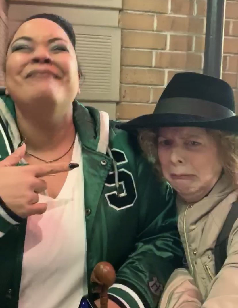 MarisaAllton's tweet photo. Can COVID go away now so I can finally do my #TrolleyWitch #cosplay?! And hopefully be able to afford tickets to see @CursedChildSF again?! π«π« @katherineleask #oneyearago #hpcursedchild #harrypotter #cursedchildSF https://t.co/yr7xrcYvGK