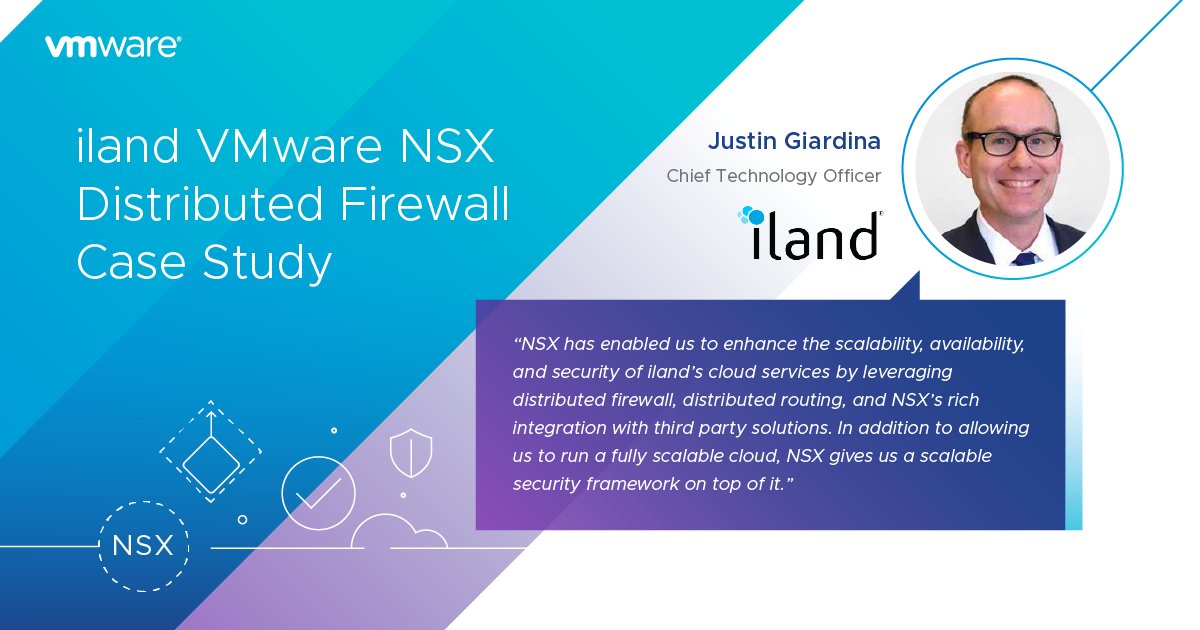 cloudhappens's tweet photo. iland achieved 75% reduction in capital expenditure with #VMware #NSX advanced and NSX #DistributedFirewall. #NSX has enabled iland to enhance the scalability, availability, and security of @ilandcloud services. Read the case study https://t.co/kwDVSeWz0J https://t.co/kVJkE98jie