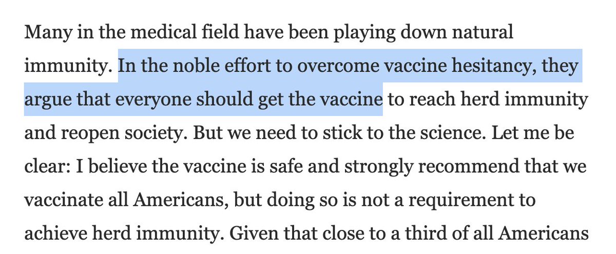 Another great e.g. of Noble lie is in this recent Wash Post article on whether folks who recovered from covid should get vaccine first @MartyMakary is right, of courseNoble lies are really not good https://www.washingtonpost.com/opinions/2021/01/22/people-who-previously-had-covid-19-should-go-back-vaccine-line/