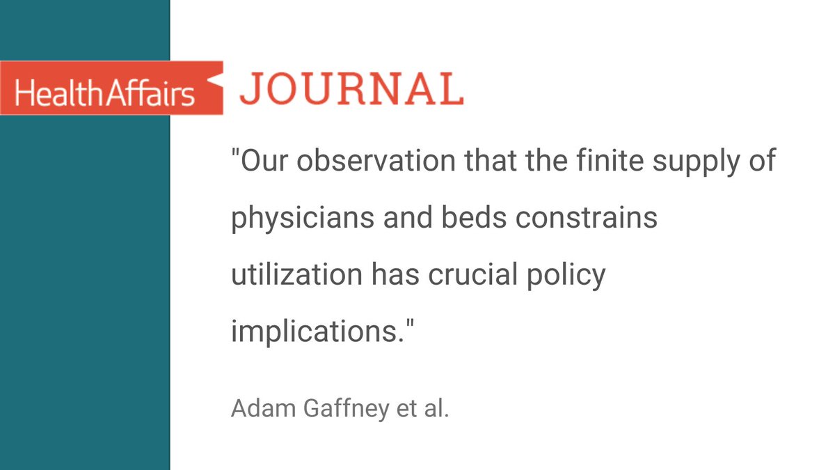Health_Affairs's tweet image. In the journal is an exploration of #universalcoverage in the US by @awgaffney, @swoolhandler &amp;amp; team of @PNHP.  Looking at how use &amp;amp; costs would change, they argue that such estimates should consider the limited supply of most #MedicalResources. Read more: bit.ly/34SQ1VH