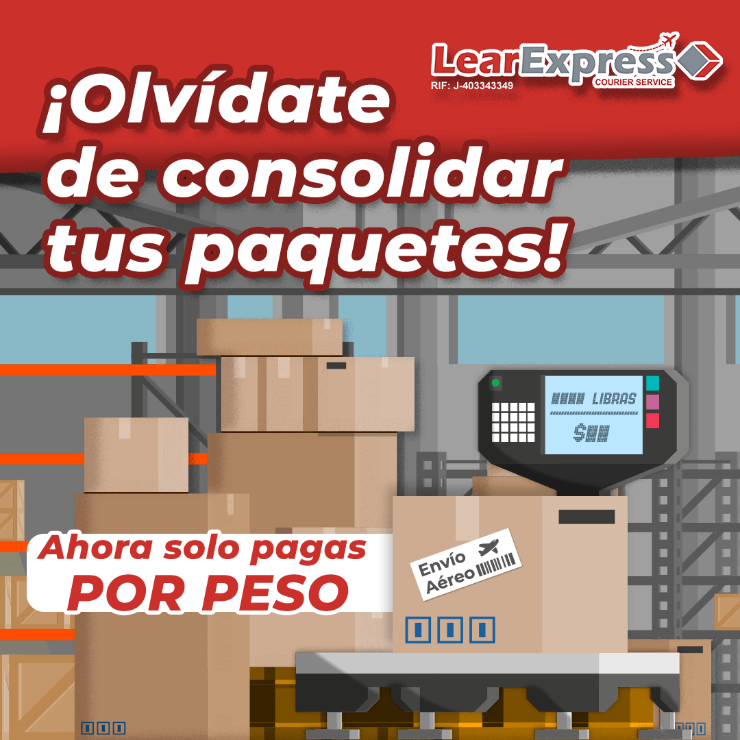 LearExpress_Ve's tweet photo. ¡PROMOCIÓN PARA TI!
¡No queremos que te preocupes más por consolidaciones!
❌📦📦📦➡️📦✅
Ahora no tomaremos en cuenta el volumen de tu paquete ¡Aprovecha nuestra promoción en 𝗮é𝗿𝗲𝗼 𝗽𝗮𝗴𝗮𝗿á𝘀 𝘀𝗼𝗹𝗼 𝗽𝗼𝗿 𝗲𝗹 𝗽𝗲𝘀𝗼!
#LearExpress #Venezuela https://t.co/WpunOEhVjI