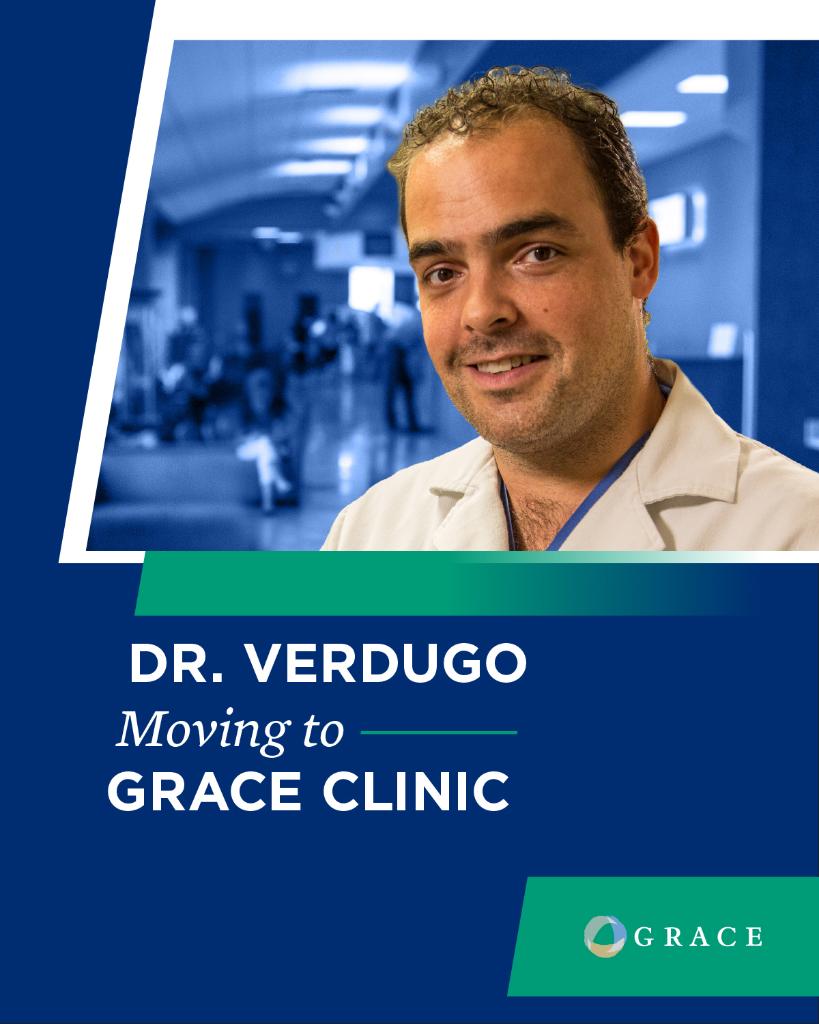 Reminder that Dr. Verdugo has moved his practice to Grace Clinic at 4515 Marsha Sharp Freeway. Any future appointments scheduled with Dr. Verdugo, Clarissa Elizondo, or Lennon Ndi will take place at the new location!