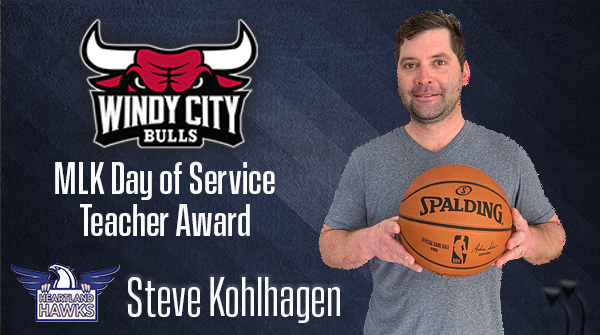 windycitybulls's tweet photo. WCB and @BMOHarrisBank would like to recognize Steve Kohlhagen from @heartlandhawks elementary in @Geneva304. He was selected as a teacher who has gone above-and-beyond in service to his community.
 
Steve will be a Virtual Game Ball presenter for tonight’s Chicago Bulls game! https://t.co/BMqFqMvP55