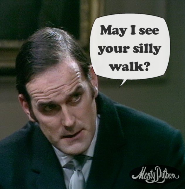 montypython's tweet photo. A polite request from @JohnCleese... Let's get Silly! #montypython https://t.co/Bi8jGq7udT