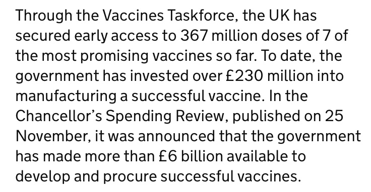 I think  can afford more than the costs of 2 hours of furlough to get our lives back to normal and our borders open safelyeven the total amount spent on vaccine purchasing and manufacture (£6 billion) is only the equivalent of 4 days of furlough!