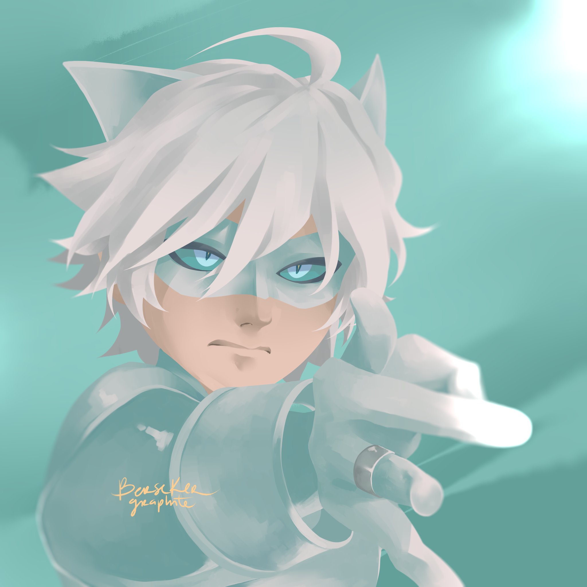 Chat Blanc tears