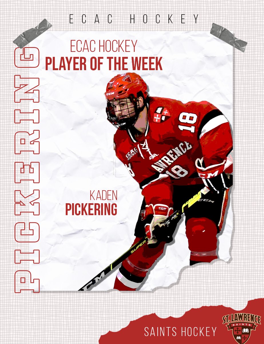 ecachockey's tweet image. PLAYER OF THE WEEK 🏅

Kaden Pickering led all of #ECACHockey with 3️⃣ goals (5 PTS) this week, including two in Saturday's 4-3 win over Colgate. His second goal was the eventual game-winner.