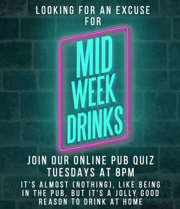 The most fun you can have sat at home on a Tuesday evening?
Maybe

Join the quiz tomorrow at 8pm

buytickets.at/rossandrews

#piriesbar #piries #piriesplace #horsham #westsussex