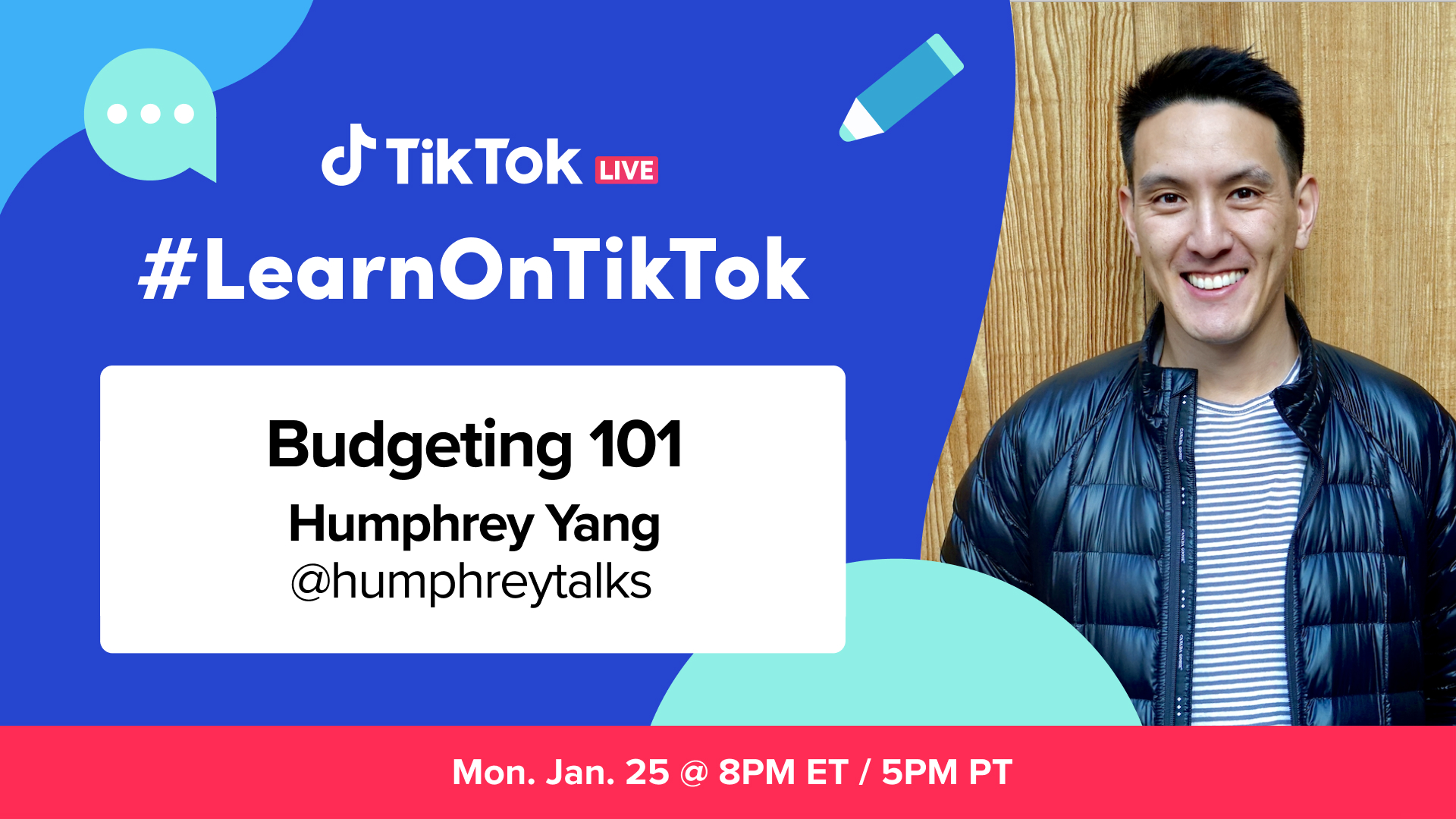 TikTok US on X: Let's talk budgeting 💰 @Humphreytalks will share some  tips, today at 5 PM PT: t.co8AlT042NZc? #LearnOnTikTok  t.co95tDfRrIeN  X