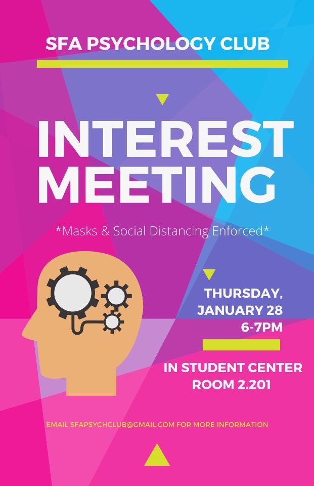 Join us this Thursday (1/28) at 6 pm in the Student center rm. 2.201 (glass room next to Starbucks)!!