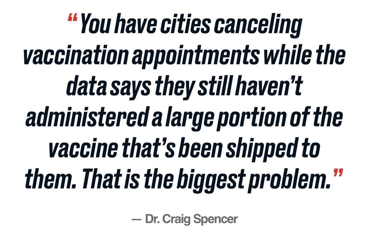 CONCERNING—Millions of doses of  #COVID19 vaccine shipped by Trump WH/HHS are missing. Nobody knows why yet. Biden coronavirus task force have spent first days in office working overtime to solve puzzle. So far, one hasn’t emerged. (by  @ErinBanco)  https://www.thedailybeast.com/millions-of-covid-19-vaccine-doses-are-miaand-biden-team-isnt-sure-why