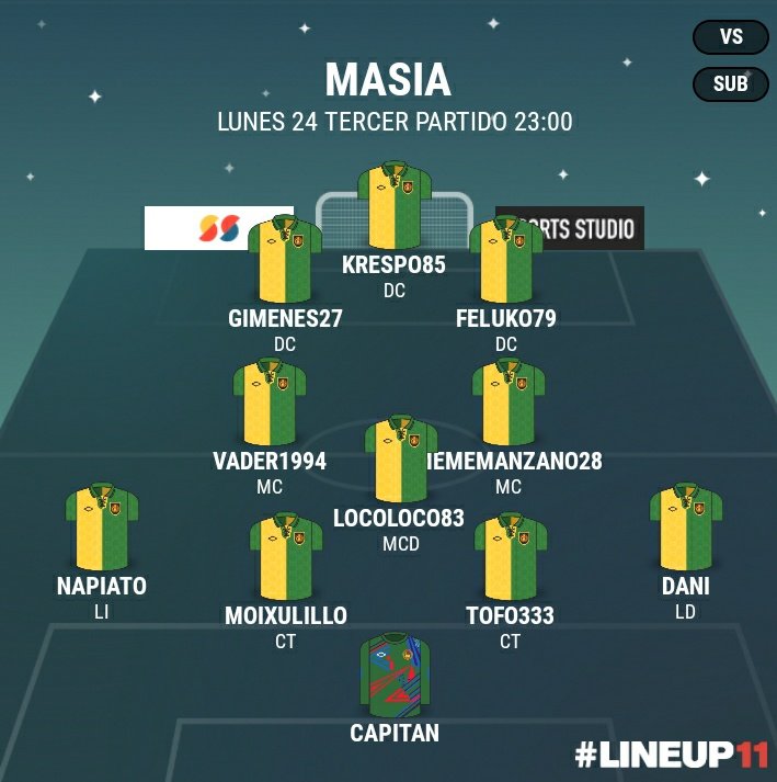 Alineaciones para esta noche vs  THE TEAM  a las 22:00 ¡¡¡VAMOS MASIA !!!!