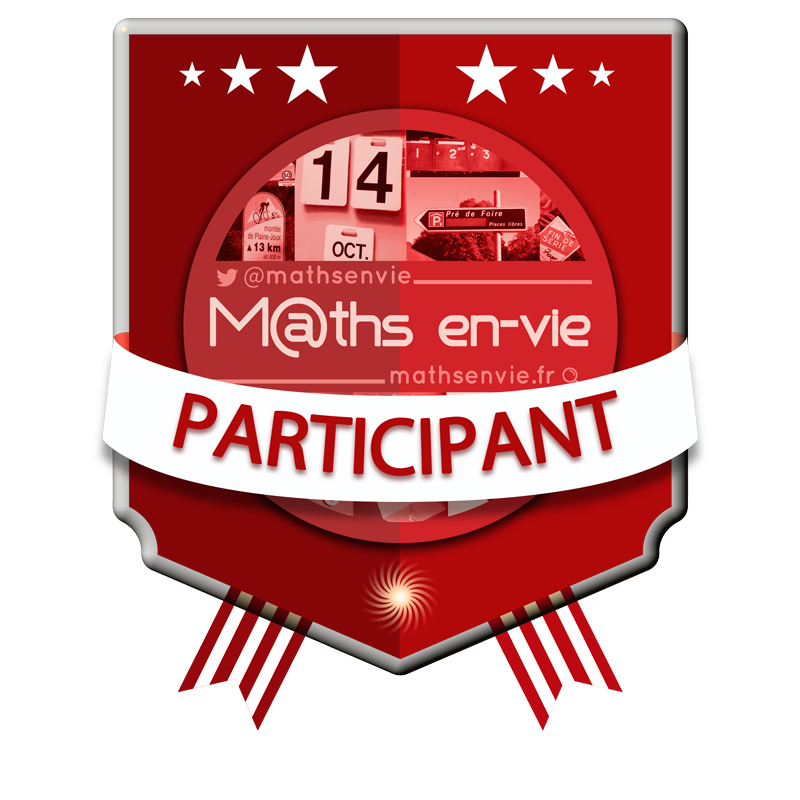 mathsenvie1's tweet photo. Nous avons le plaisir de vous décerner le badge PARTICIPANT pour vos différentes contributions sur @mathsenvie1. UN GRAND BRAVO à @msgsvillehellio https://t.co/51YBs8Ixj5