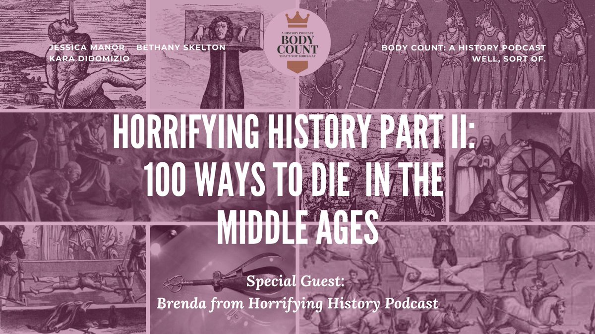 ‼️NEW EPISODE‼️ Brenda from @HorrifyingHist1 joins Jessica, Bethany, and Kara again but this time to talk gruesome torture devices. linktr.ee/BodyCountPod bodycounthistorypod.com/episodes/meet-… #Podcast #HorrifyingHistory #SpecialGuest #HistoryPod