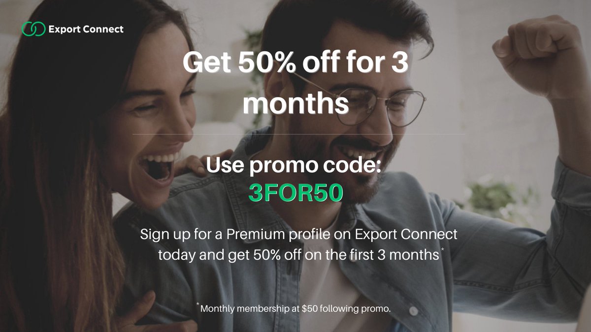 We have an amazing offer for experts and service providers on Export Connect! Our Premium plan is 50% off for the first 3 months. More details here: hubs.la/H0Fp3LV0