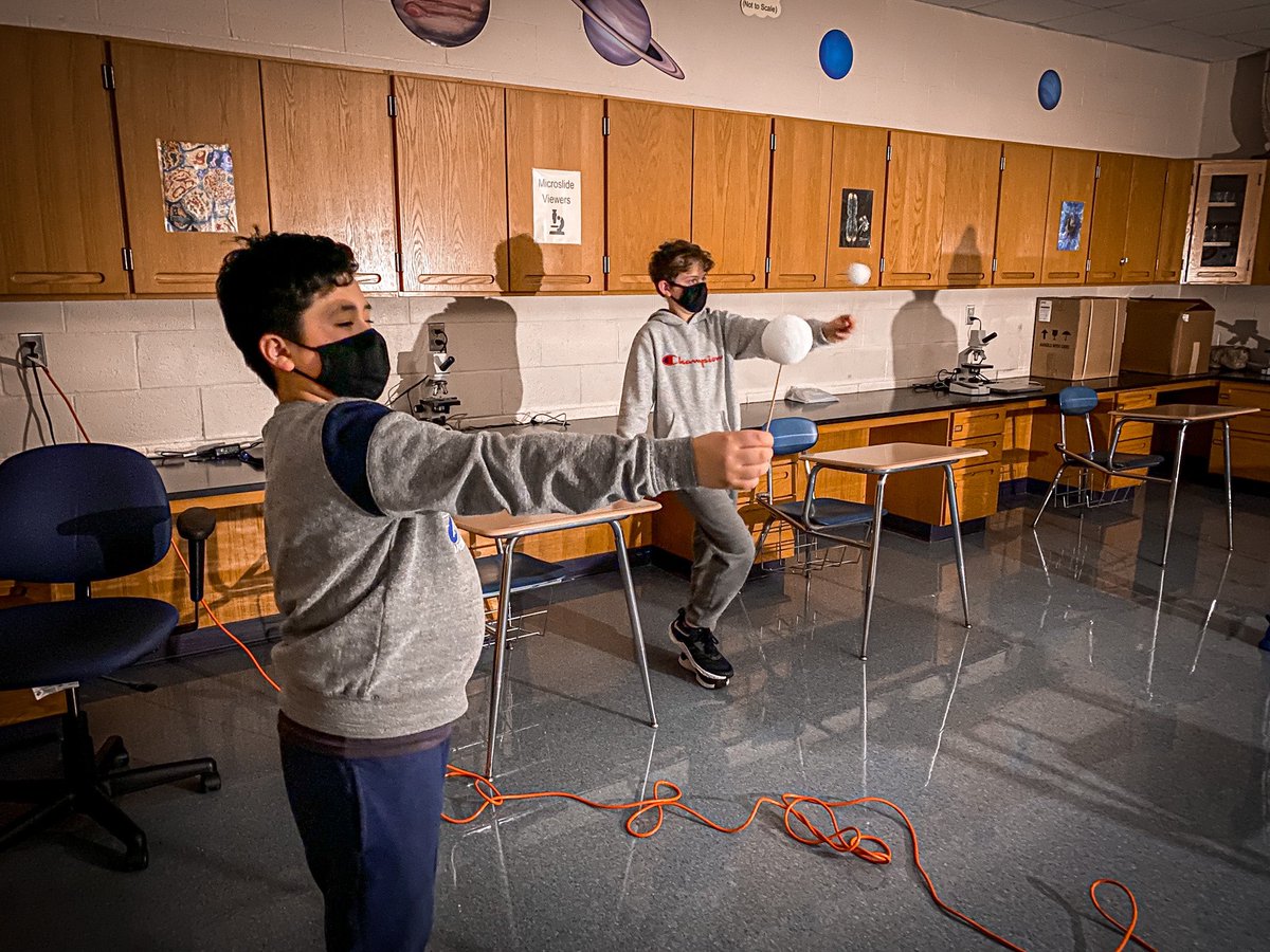 LeRoy_CSD's tweet photo. Mr. Kusmierczak’s 7th grade Accelerated class is in lab today conducting a Moon Phases Lab!
Knights took on the role of the Earth to learn about what the Moon phases are and why they occur. Impressive observations & data collected!
#LeRoyScience🌝
#MrKsMoonShirt💪 https://t.co/w9mDbmygpt
