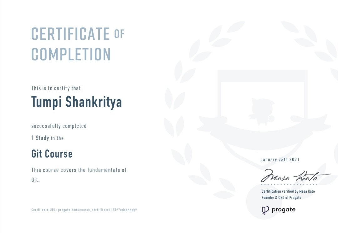 TShankritya's tweet image. Day 4 of #ProgateWebDevWeek
I am glad to be a part of it!! It was such a mind refreshing revision of  command line and Git.