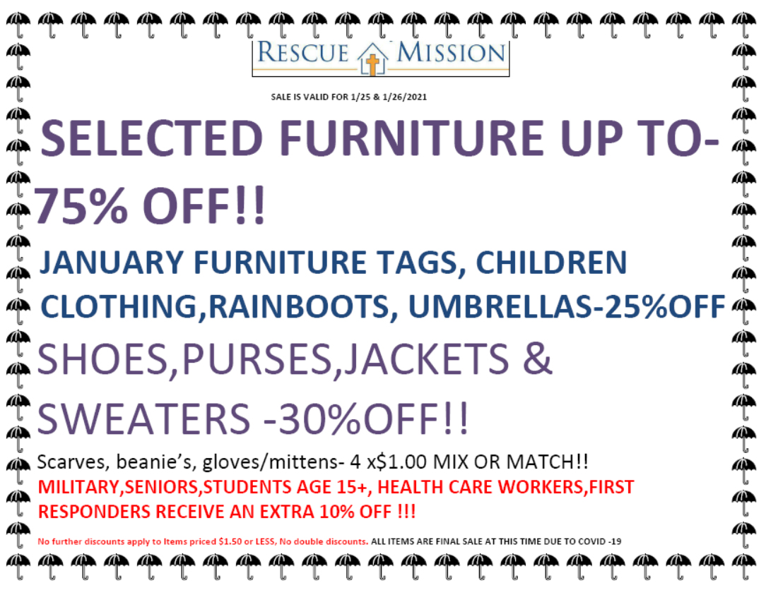 This special sale valid today 1/25 and tomorrow 1/26. #SanDiegoThriftStores