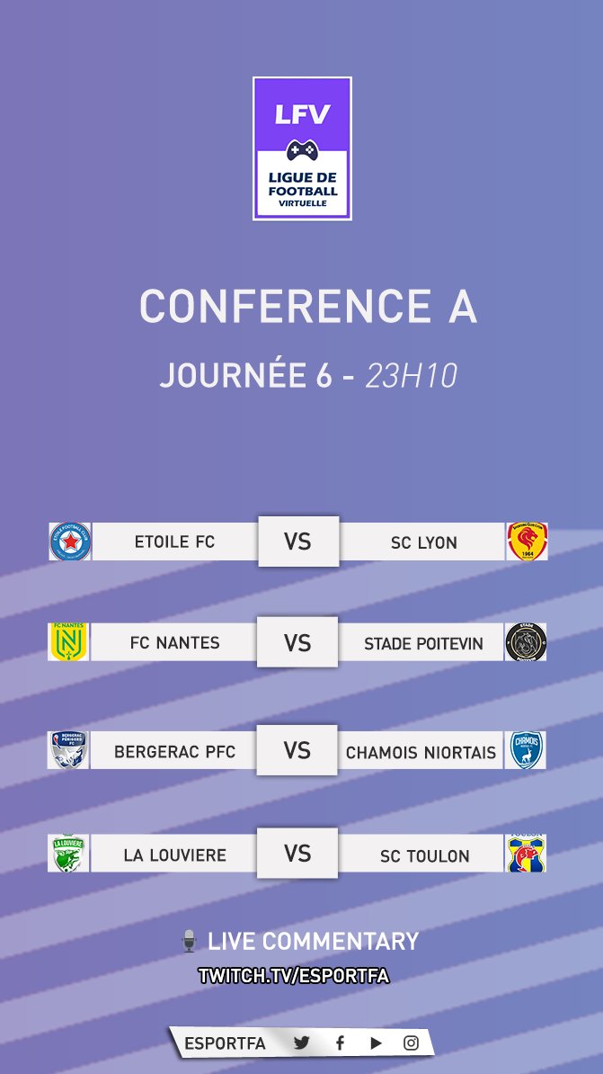 LIGUE DE FOOTBALL VIRTUEL tweet media