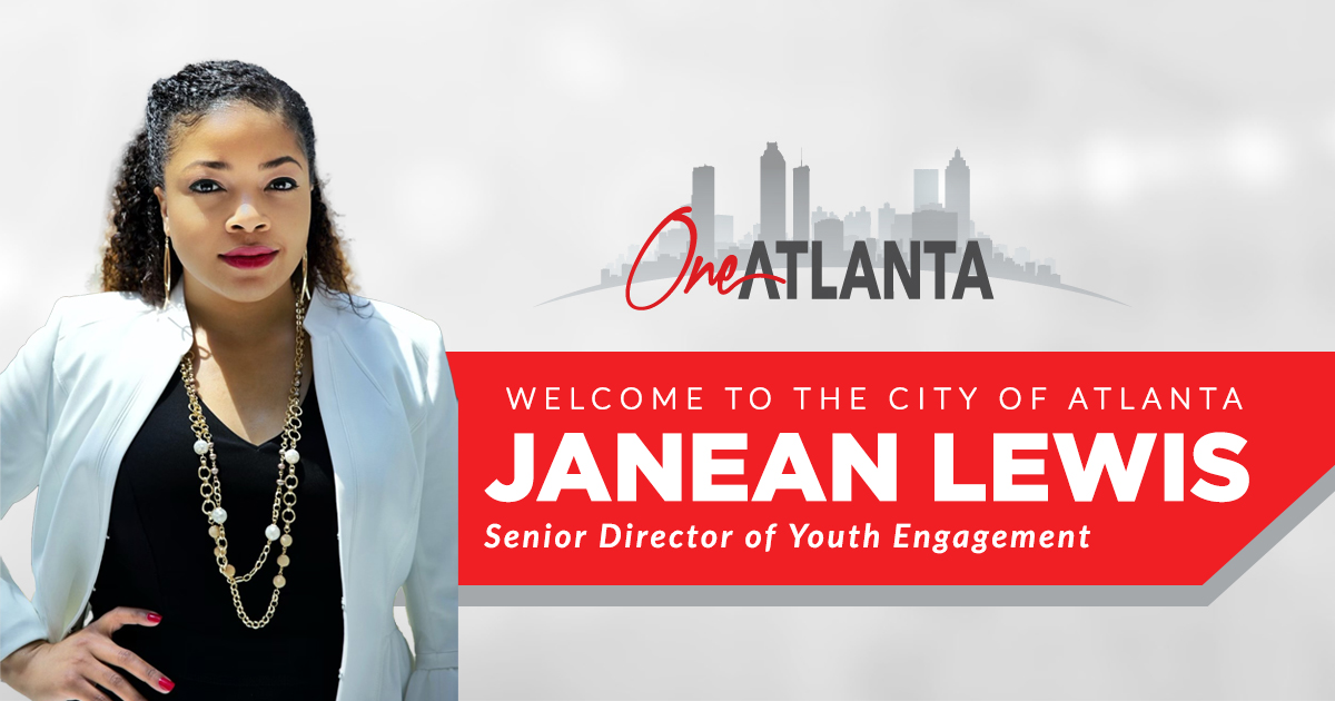 QaadirahAbdur_R's tweet image. The @CityofAtlanta is pleased to announce the appointment of @Lewis_janean as the Senior Director of Youth Engagement in the Mayor’s Office of One Atlanta, a division of the mayor’s office dedicated to Equity, Diversity, and Inclusion. #OneAtlanta #Youth #SocialJustice