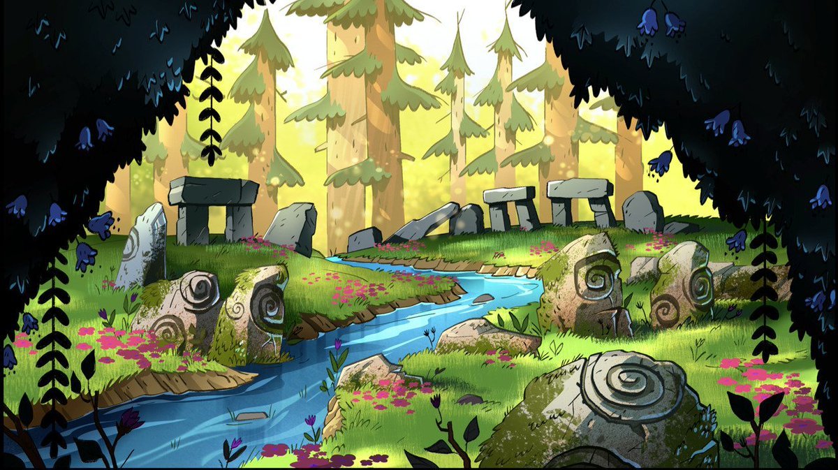 cartoonsarchive's tweet photo. gravity falls background art. https://t.co/bO55g3Z4OU