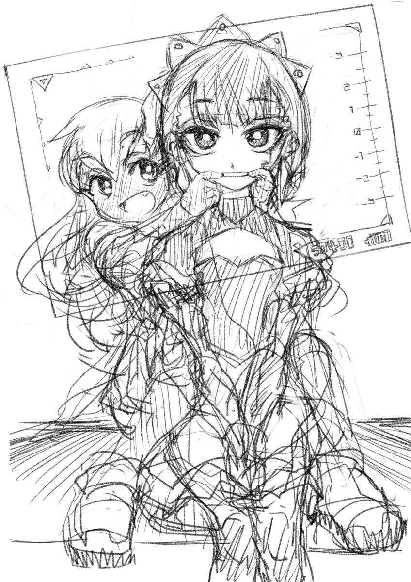 #ピギーワン
#暗く黒く 
ニラメイドママが切なかったのでギャギャっと描いた。
明日の仕事がだいじょばないかもしれない。 