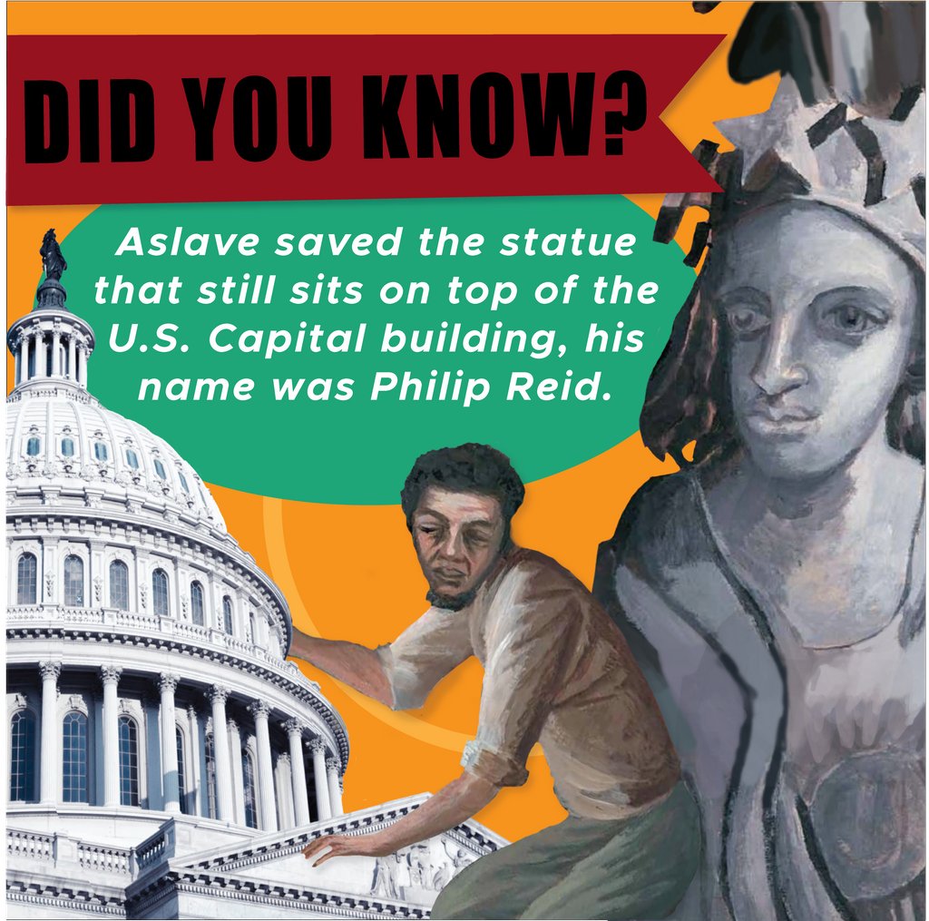 For some more insight into the man who saved the statue that still sits on top of the U.S. Capital building visit the link below: buff.ly/2YeiEsA #history #blackhistory #philipreid #capitalbuilding