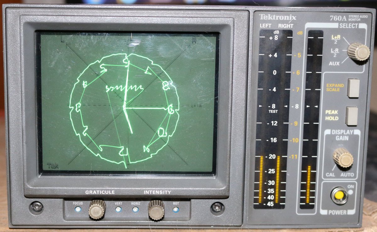 I'm working on displaying @j_fenderson #OscilloscopeMusic on #Tektronix 760A Testing #AVRClock Note; upside down. @Techmoan briefly mentions adjusting two wires, here on this uTube youtu.be/ZaTuFB5QXHo?t=… Anyone know which wires he is referring to?
 
// @AlanAtTek @bikerglen