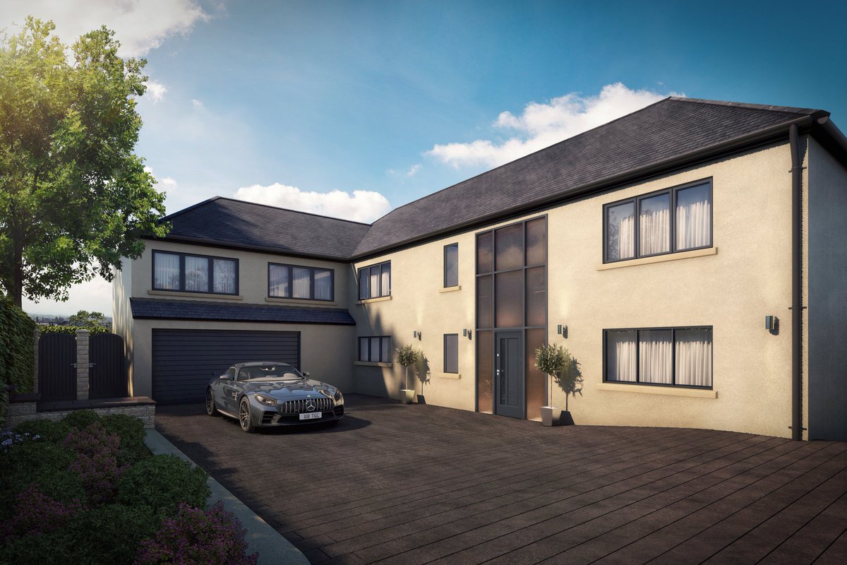 Syndicate's tweet photo. I’m so damn excited for the possibly at getting this upgrade on the house done! 
2 new bedrooms, one doubling as new office.
Upgrading the garage size two fold with a car turntable inside. 
And then added utility room &amp; pantry for storage! 
Insane mock-up from @alexfield94 🔥 https://t.co/hOsVsOcakm