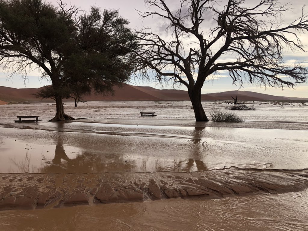 josephkafunda1's tweet photo. Our Famous #dune45 in the #Namib is under water. I love my country #Namibia #myafrica #insidenamibia @kojofabio @AlexTackie https://t.co/F9u7L6FvP5