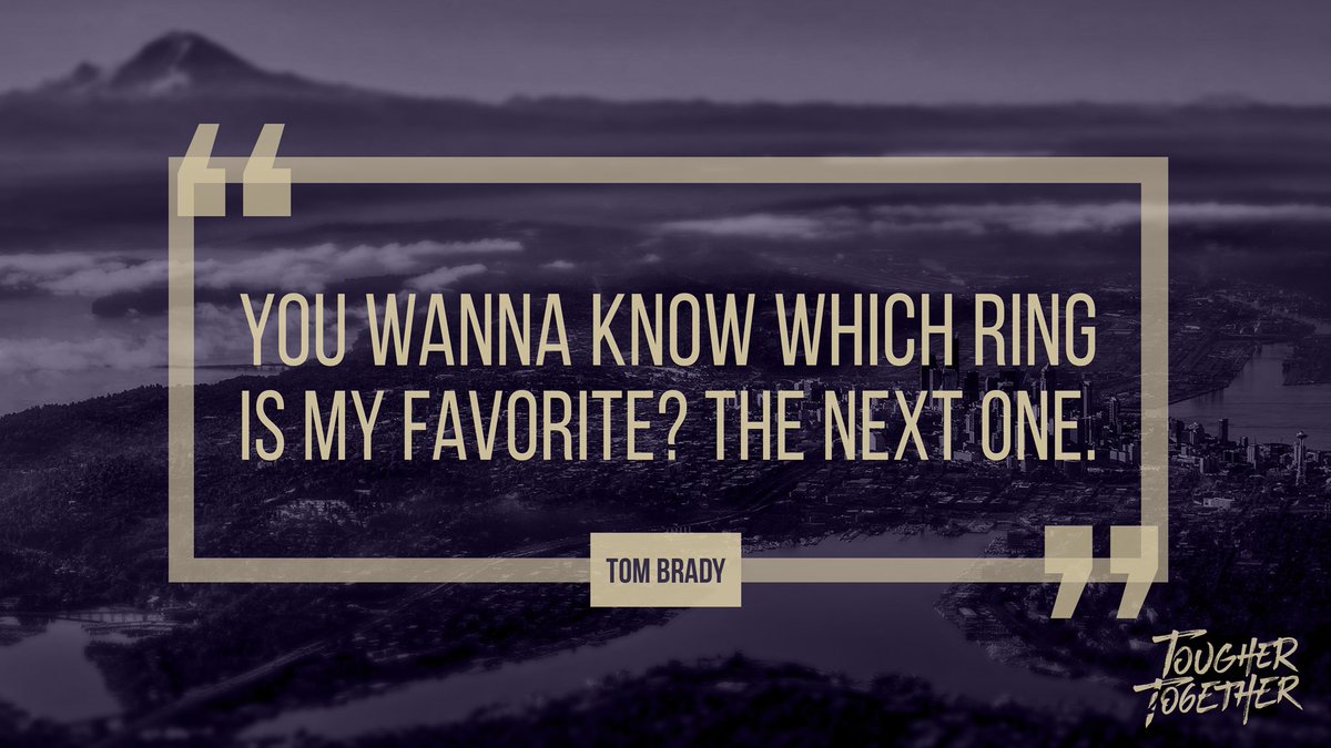 The great ones are never satisfied❗️So much respect for <a href="/TomBrady/">Tom Brady</a> and his approach to the game. This is going to be an exciting Super Bowl‼️ #MondayMotivation #TougherTogether #GoHuskies🐶☔️