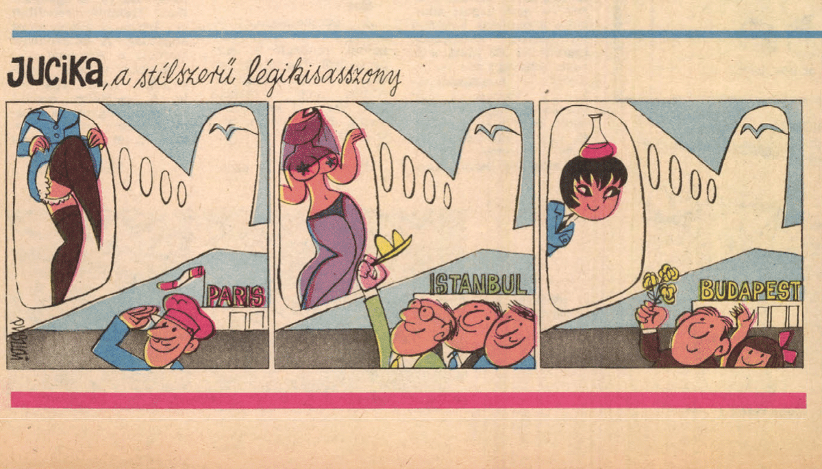 JucikaInOrder's tweet photo. 514. Jucika, As A Stylish Stewardess.
Published on Ludas Matyi on the week of Sep. 7th-13th, 1970 (Dated Sep. 10th).
(No Jucika strip for 4 weeks of Aug. 10th-Sep. 6th)
#jucika #jucikainorder #jucikachronological #LudasMatyi #September1970 #Pusztai #PusztaiPál #PálPusztai https://t.co/w9IN4ZM817
