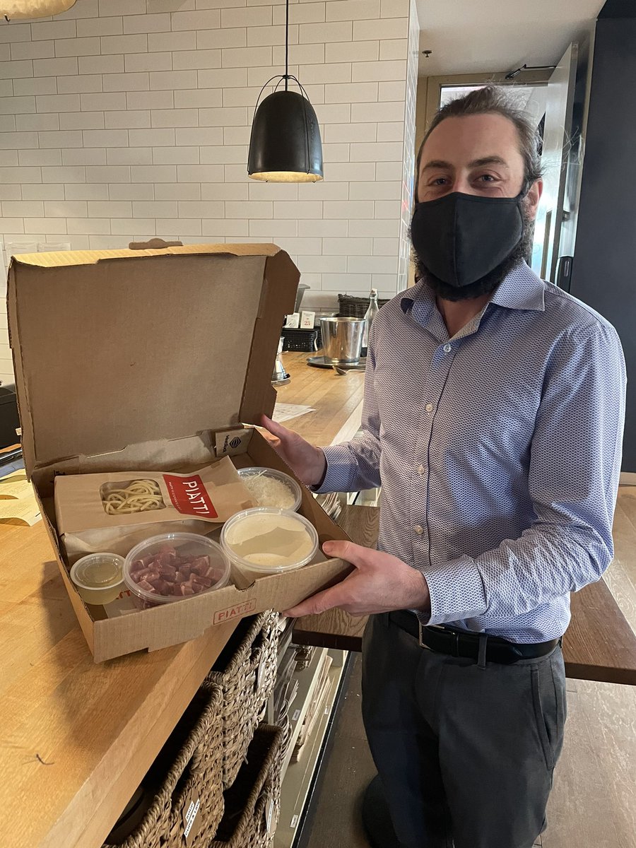 Our Meal Kits serve 2 people, include all ingredients &amp; cooking instructions, as well as: Caesar Salad, Focaccia Bread &amp; Dipping Oil.  You can order these by phone, online or thru our delivery partners.