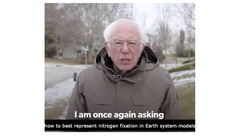 If you're like Bernie and keep asking how to best represent nitrogen fixation in models, join the INCyTE seminar series Wed 1/27 at 11am EST! We'll have insightful (🥁) talks by Will Wieder and <a href="/TDaviesBarnard/">T Davies-Barnard</a> on modeling BNF. Don't miss it!

Register: umontana.zoom.us/meeting/regist…