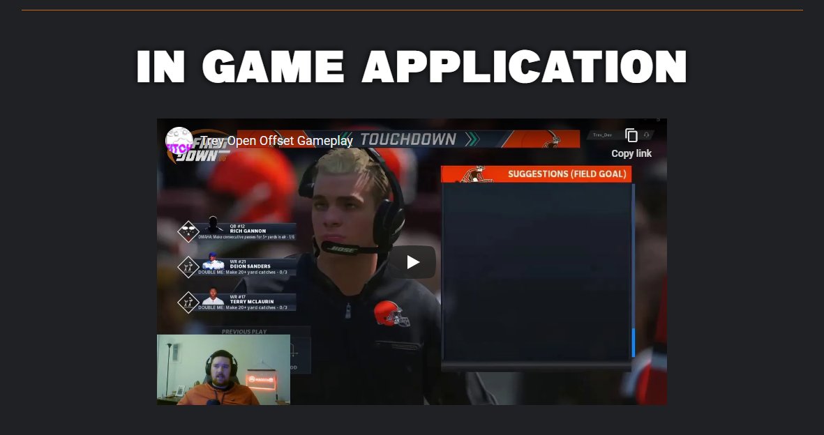 FirstDownGG's tweet image. 🚨UPDATE🚨

Members requested a video on in game application for the game plans. 

We heard their requests and @DFitch_ updates his Westcoast game plan with in game application.

💪

firstdown.gg