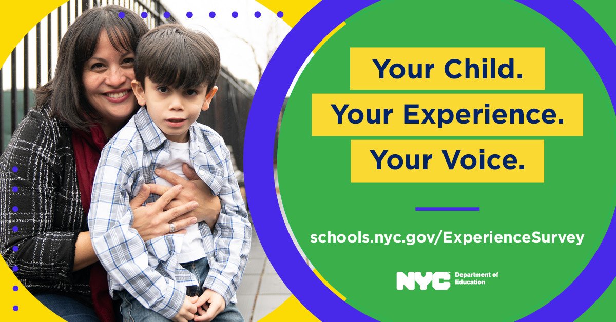 We want to hear from YOU. Visit schools.nyc.gov/experiencesurv… and share your experience with remote and in-person learning during the 2020-21 SY. Your voice matters!