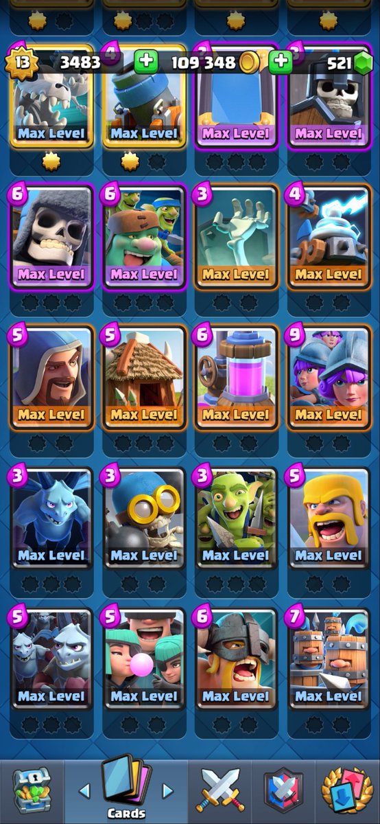 BullaStore's tweet image. Clash Royale
101/102 CARTAS MAX (Bruja 6/20)
Con todos sus datos, primera compra y todo  unico que tiene la cuenta
Venta por pesos chilenos o paypal
Rt🔁 y Fav❤ se agradece