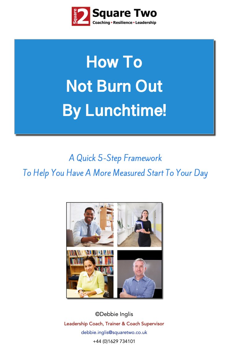 HTcoach's tweet image. Looking for about 5 volunteers to give me feedback on a freebie I've created for school leaders (including #SLT staff). It's a quick 5-step framework to avoid burning out by lunchtime!
Message me if you can help 😀