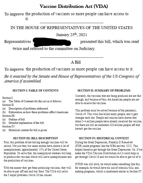 CMorganRTMS's tweet photo. After researching the New Deal and comparing the Great Depression and Covid-19's effects on America, students drafted bills that would be part of FDR's "2021 New Deal". Our next step will be debating in House committees before moving to the Senate! #futurelegislators https://t.co/z0JDWfAV57