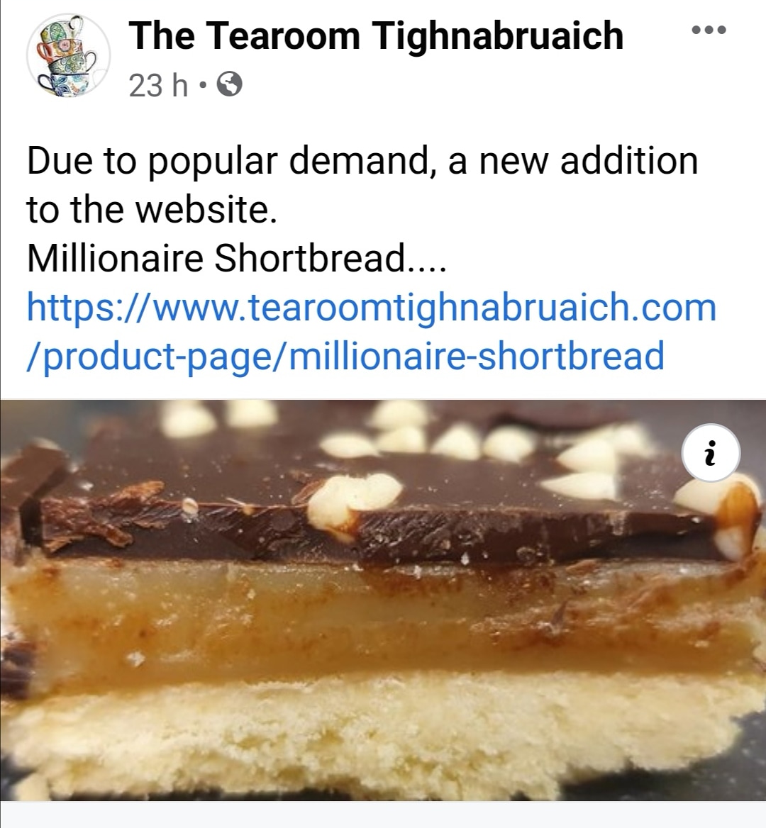 Handmade Millionaire shortbread delivered to your door. ❤️