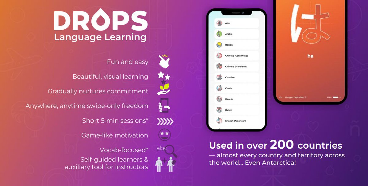 Ytterligare ett förvärv under 2020 var köpet av Drops. Bolaget har skapat ett nytt och roligt sätt att lära sig nya språk. Genom att kombinera vackert designade ord-spel med mnemoniska associationer har bolaget blivit den snabbast växande språk-lärnings appen i världen.14/x