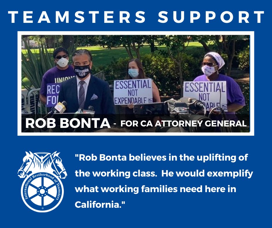 Teamsters Local 396 (@local_396) on Twitter photo Teamsters in Joint Council 42 support @robbontaca for CA Attorney General because he has been a champion for working families. <a href="/GavinNewsom/">Gavin Newsom</a> <a href="/LALabor/">Los Angeles County Federation of Labor, AFL-CIO</a> Teamsters in Joint Council 42 support @robbontaca for CA Attorney General because he has been a champion for working families. <a href="/GavinNewsom/">Gavin Newsom</a> <a href="/LALabor/">Los Angeles County Federation of Labor, AFL-CIO</a>