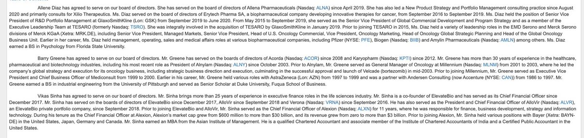  $BLSA is led by co-founders and managing directors of Bain Capital Life Sciences. Chairman: Adam Koppel CEO/Director: Jeffrey Schwartz. CFO: Andrew HackDirector: Allene DiazDirector: Barry GreeneDirector: Vikas SinhaMore about Bain Capital Life Sciences below 