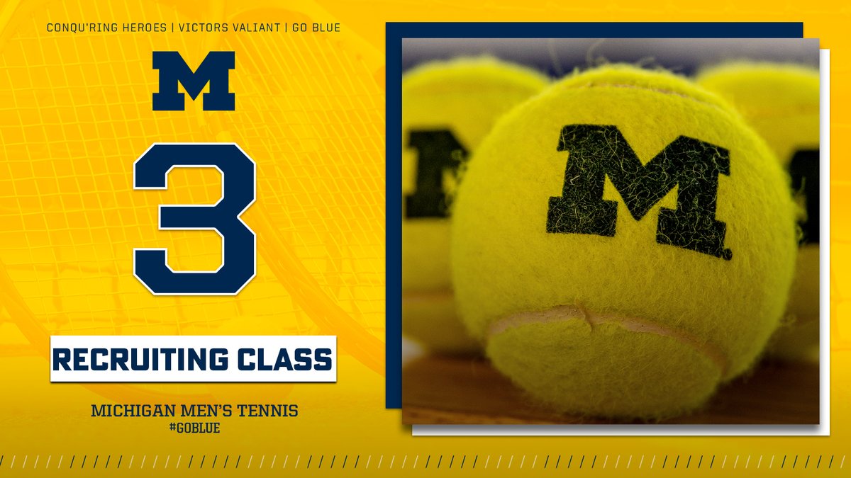 Michigan's incoming class ranked No. 3 by <a href="/TennisRecNet/">Tennis Recruiting</a>!

#GoBlue〽️