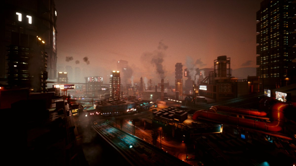 Sourass6's tweet photo. #cdpr #gameplay #PhotoMode 
#CyberNight #CDProjektRed    
#Cyberpunk2077 
Welcome to NightCity's industrial park https://t.co/YxGwQ5twDt