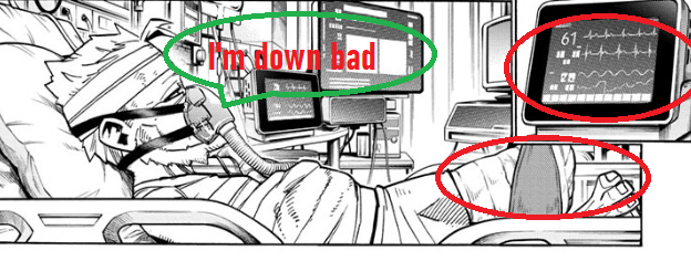 Bonus thing about Gran Torino. All this emphasis on how injured he is leads me to think he still isn't making it. My guess is he'll die talking to All Might as Deku wakes up talking to Bakugo. Passing the rites of guardian of AFO to Bakugo.