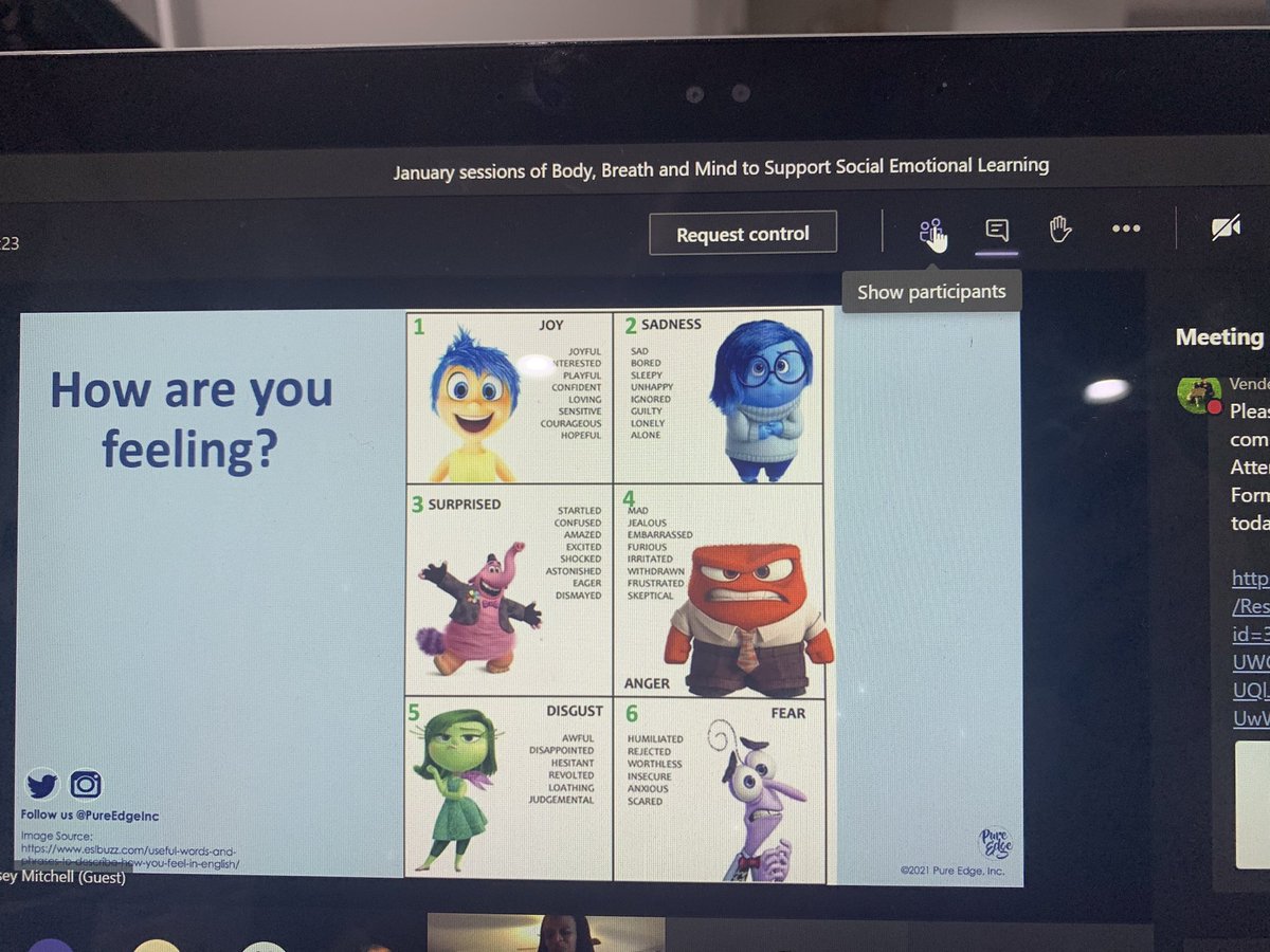 mrs_cmouring's tweet photo. Thanks to @BaltCoPS teachers, staff and students that joined us today for Body, Breath and Mind to Support #SEL. Big thanks to Michelle and @pureedgeinc Looking forward to future sessions at the #SELSummit! @BcpsMTSS @BethALambert1 @WVUTRICIA @BCPS_OSC https://t.co/79N8474NnT