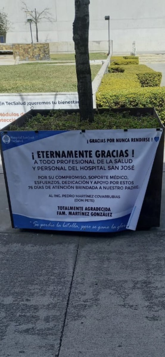 La satisfacción más grande de los que trabajamos en salud es el tener mensajes como este:  de una familia que perdió a su papá en nuestro hospital y a pesar de ese dolor aprecian el esfuerzo hecho. Ayudar el bien morir es igualmente importante que los éxitos en sanar.